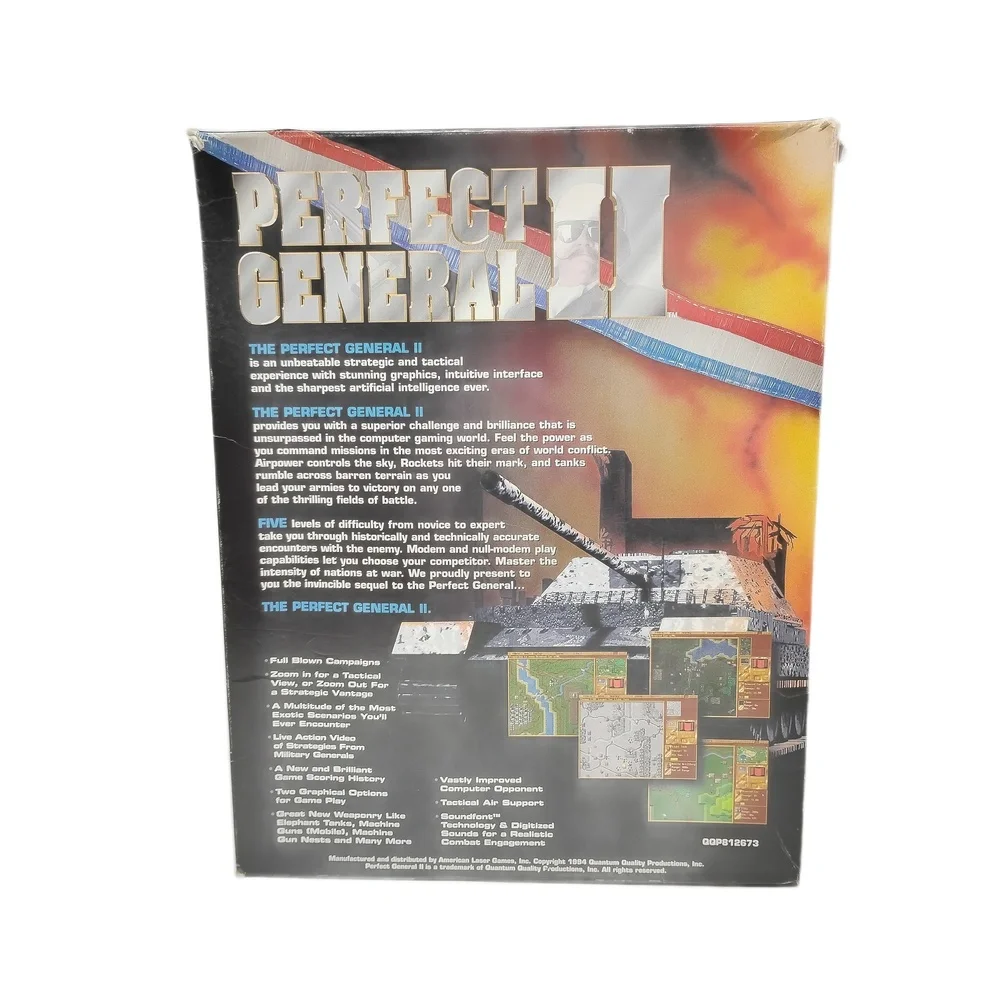 Quantum Quality Productions Perfect General II PC Game 1994 Tactical Strategy